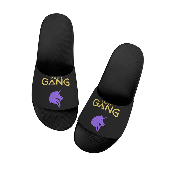 MG Black Mens Slide Shoes - Majestic Gang