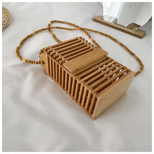 Load image into Gallery viewer, Bamboo Woven Box Bag - MajesticGang.Shop
