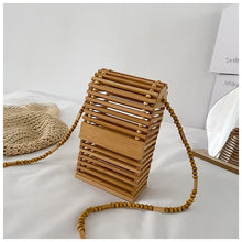 Load image into Gallery viewer, Bamboo Woven Box Bag - MajesticGang.Shop
